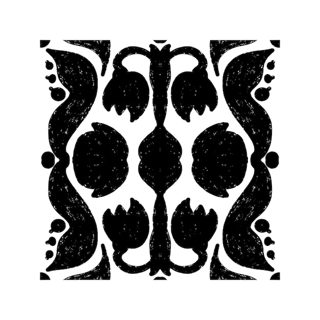 Elemento vectorial de formas de azulejos ornamentales de textura estilizada