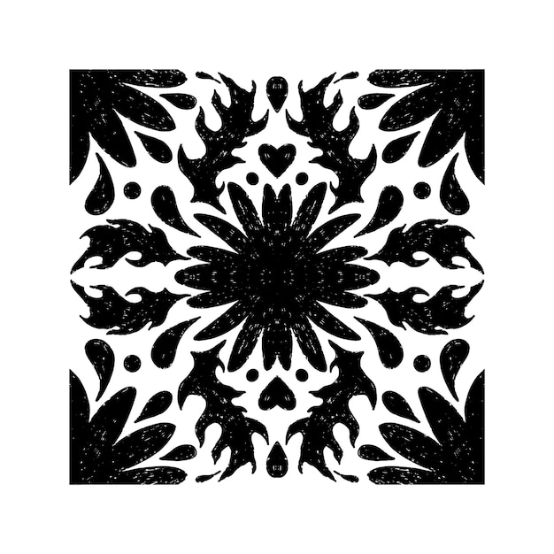 Elemento vectorial de formas de azulejos ornamentales de textura estilizada