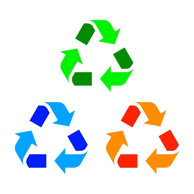 elemento vectorial del logotipo de reciclaje plantilla de icono de reciclaje