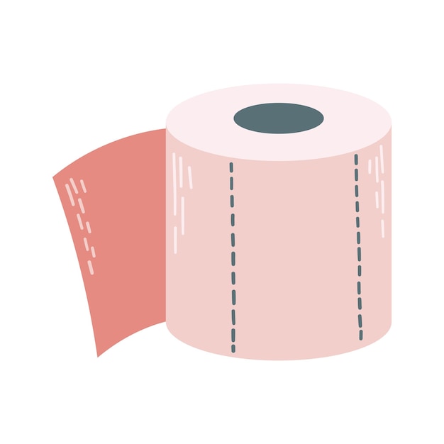 Elemento vectorial Papel higiénico rosa