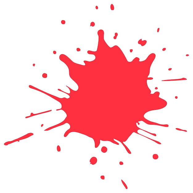 elemento vectorial salpicado en la ilustración roja