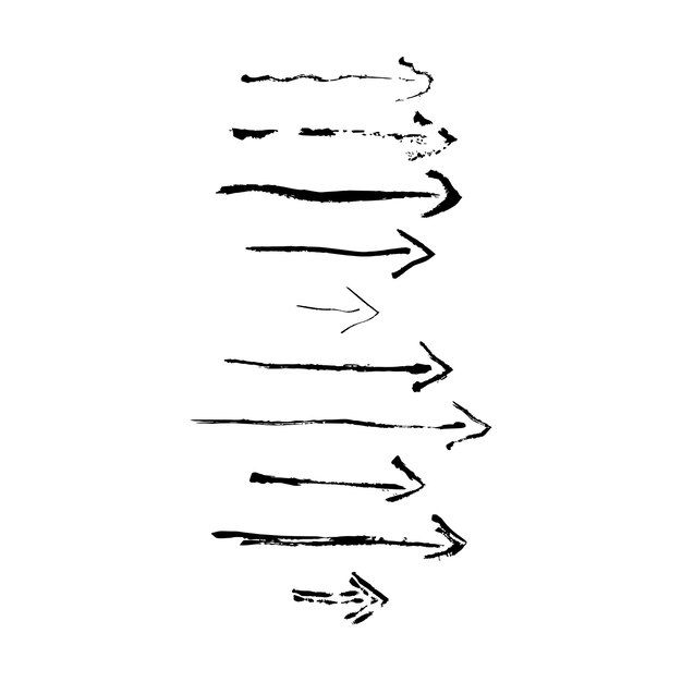 El elemento vectorial del símbolo de la flecha de la textura grunge Ilustración del símbolo de dirección para el diseño gráfico