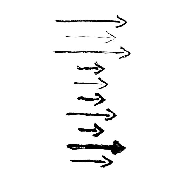 El elemento vectorial del símbolo de la flecha de la textura grunge Ilustración del símbolo de dirección para el diseño gráfico