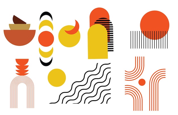 Elementos de arte boho vectorial