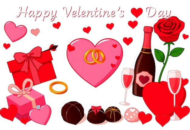 Elementos de la celebración del Día de San Valentín