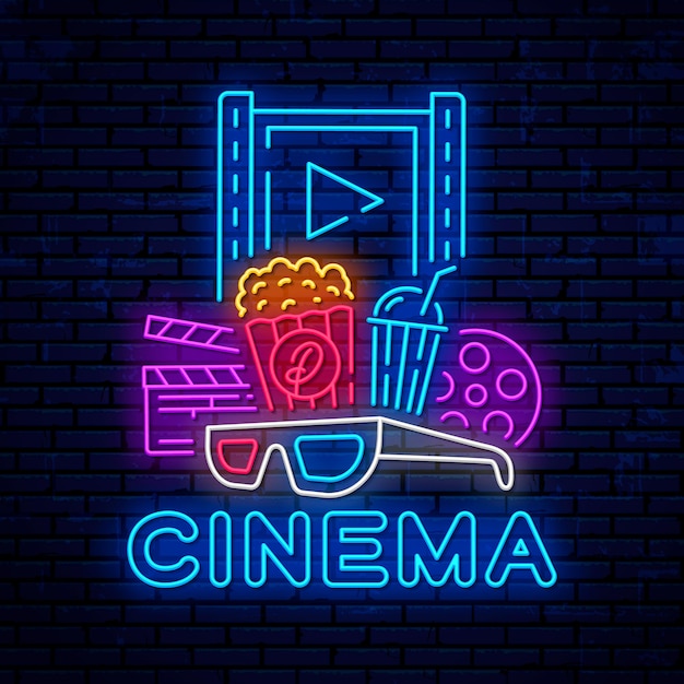 elementos de cine de neón
