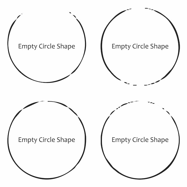 Elementos de círculo en blanco y negro