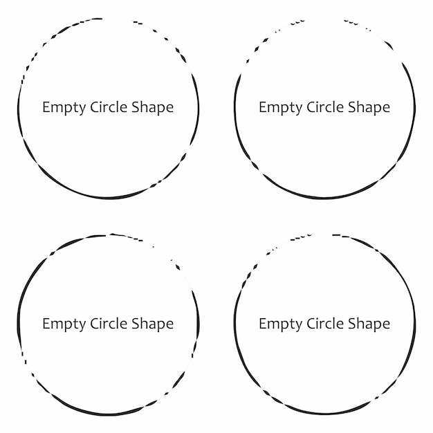 Elementos de círculo en blanco y negro