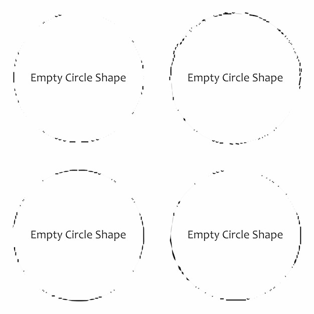 Elementos de círculo en blanco y negro