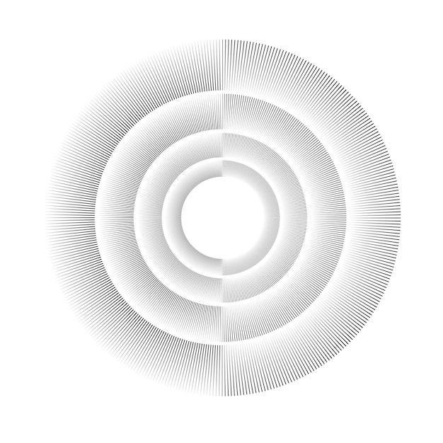 Elementos de círculo concéntrico Elemento para diseño gráfico web plantilla para impresión envoltura textil decoración ilustración vectorial