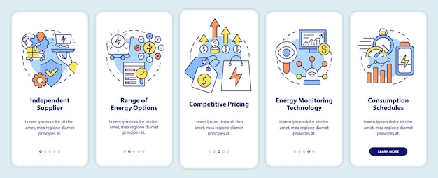 Elementos clave de la estrategia energética que incorporan la pantalla de la aplicación móvil