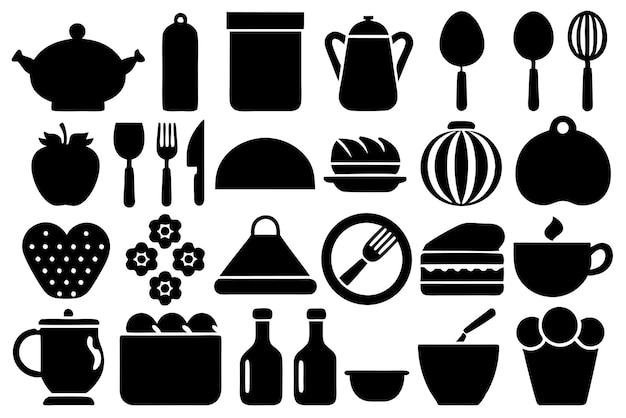 Elementos de cocina negros