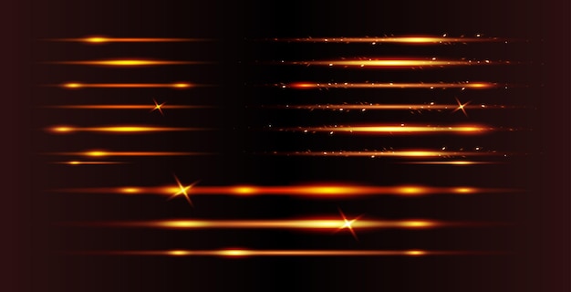 Elementos de combustión brillantes para crear un fuego vectorial realista