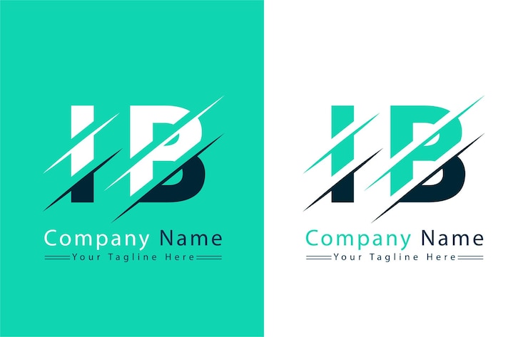 Vector elementos del concepto de diseño vectorial del logotipo de la letra ib