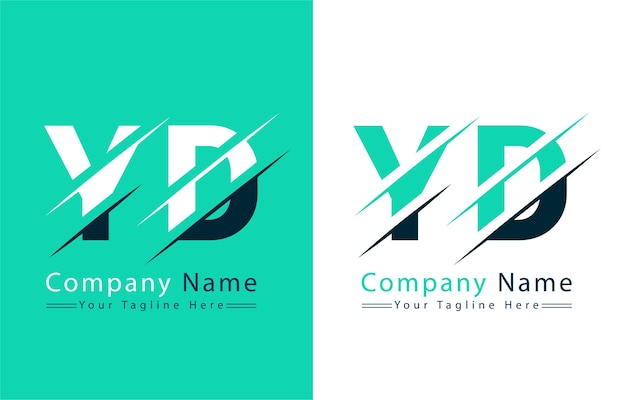 Elementos del concepto de diseño vectorial del logotipo de la letra YD