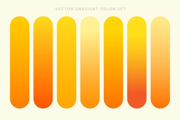 Vector elementos del conjunto de colores de gradiente