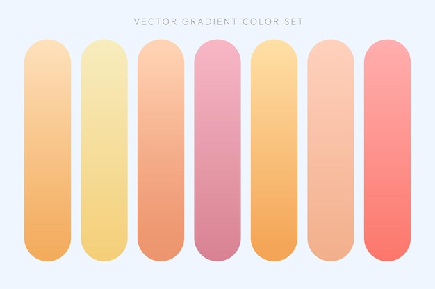 Elementos del conjunto de colores de gradiente