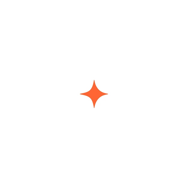 elementos del conjunto vectorial de estrellas estilo de color naranja