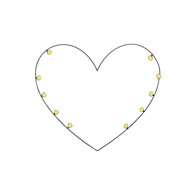Elementos creativos para el corazón del día de San Valentín