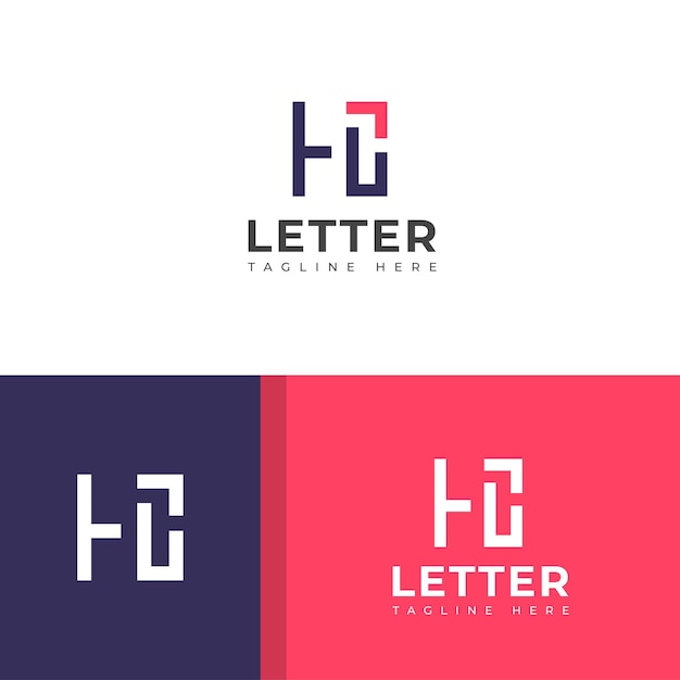 Elementos creativos de plantilla de diseño de la letra HI del logotipo del alfabeto digital abstracto moderno