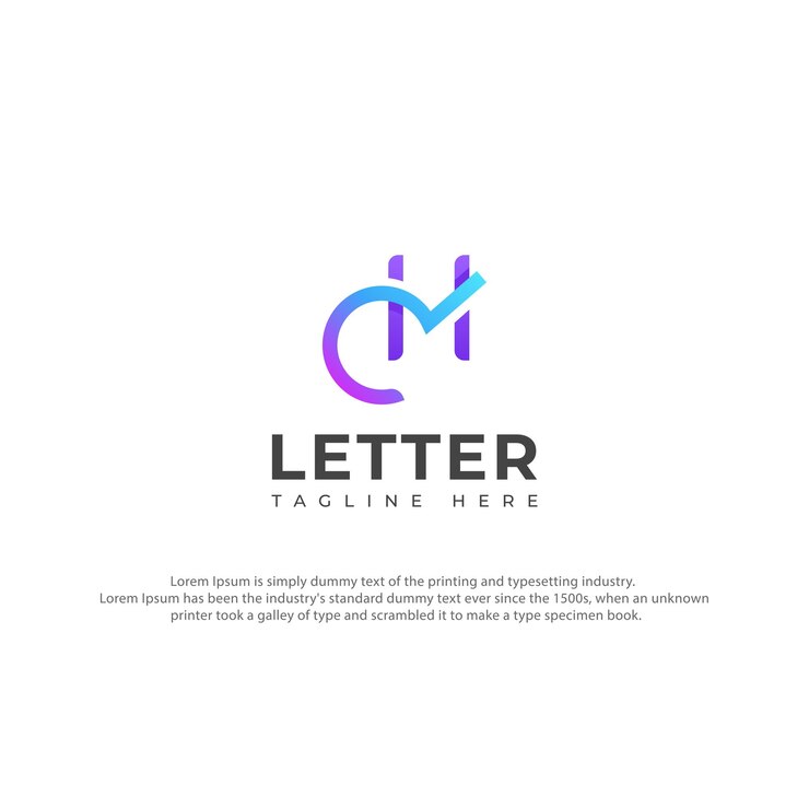 Vector elementos creativos de plantilla de diseño de la letra del logotipo hm mh logotipo de letra del alfabeto digital abstracto moderno