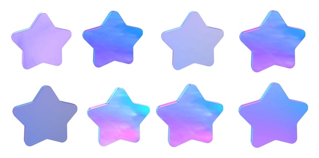 Elementos cromados 3D y estrellas holográficas 2K