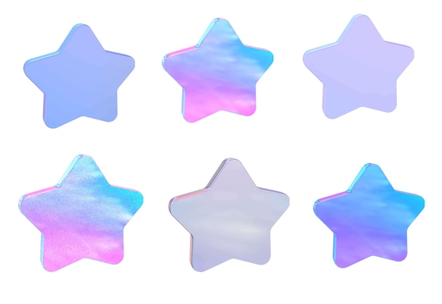 Elementos cromados 3D y estrellas holográficas 2K