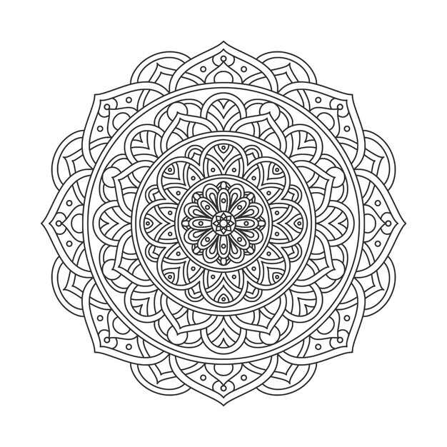 Elementos de decoración de arte de mandala de patrón circular