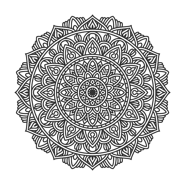 Elementos de decoración de arte de mandala de patrón circular