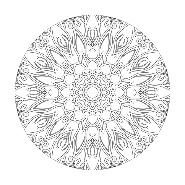 Elementos de decoración de arte de mandala de patrón circular