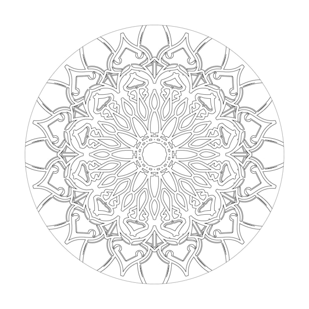 Elementos de decoración de arte de mandala de patrón circular