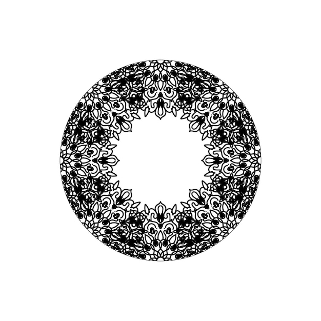 Elementos de decoración de arte de mandala de patrón circular