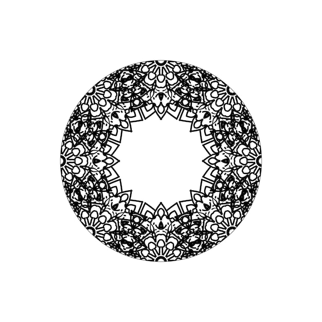 Elementos de decoración de arte de mandala de patrón circular