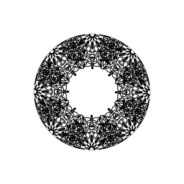 Elementos de decoración de arte de mandala de patrón circular