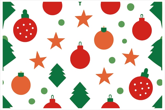 Elementos de decoración de Feliz Navidad Patrón sin costuras