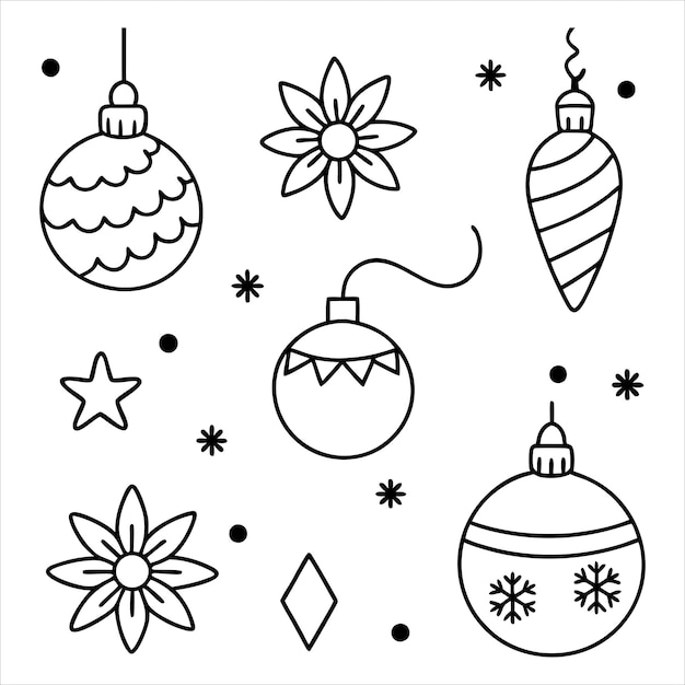 Elementos de decoración de Feliz Navidad Patrón sin costuras