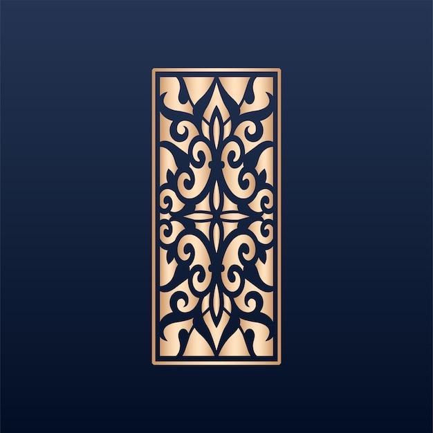 elementos decorativos borde marco bordes patrón patrón islámico archivos dxf Plantilla de panel de corte láser
