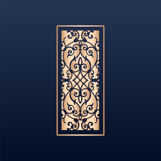 elementos decorativos borde marco bordes patrón patrón islámico archivos dxf Plantilla de panel de corte láser