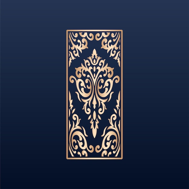 elementos decorativos borde marco bordes patrón patrón islámico archivos dxf Plantilla de panel de corte láser