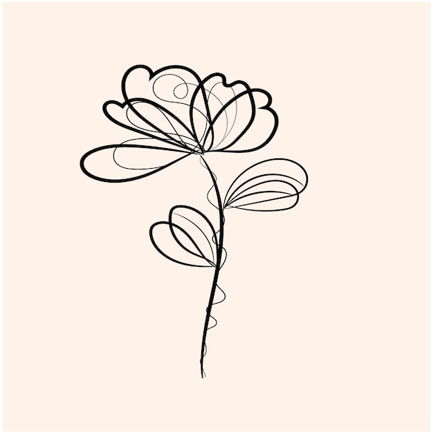 elementos decorativos florales dibujados a mano de vector