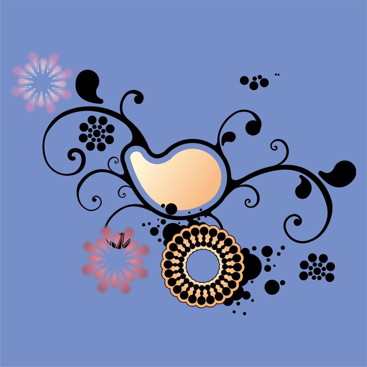 Vector elementos decorativos florales