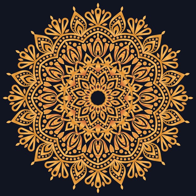 Elementos decorativos lujo ornamento patrón gradiente diseño de mandala
