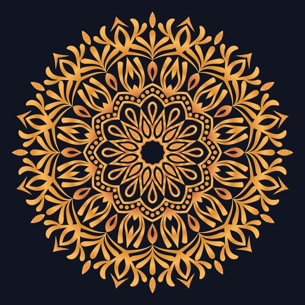Elementos decorativos lujo ornamento patrón gradiente diseño de mandala