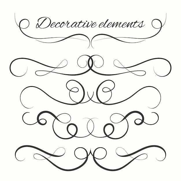 elementos decorativos vectoriales libres
