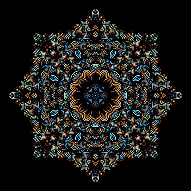 Elementos decorativos vintage con patrón oriental. Plantilla de yoga Mandalas Islam, cultura árabe, turca y pakistaní. Ilustración vectorial
