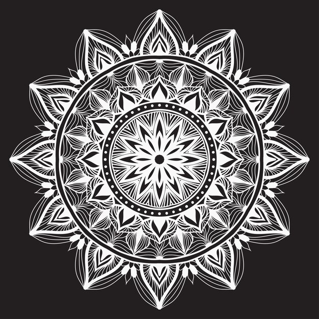 Elementos decorativos vintage de patrones sin fisuras fondo de mandala dibujado a mano