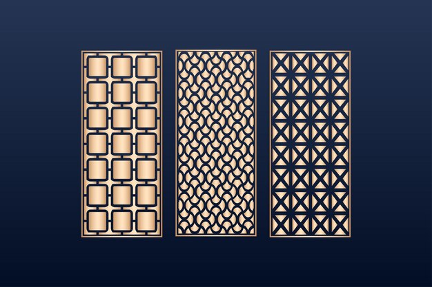 elementos decorativosborde marco bordes patrón islámico patrón archivos dxf Panel cortado con láser islámico