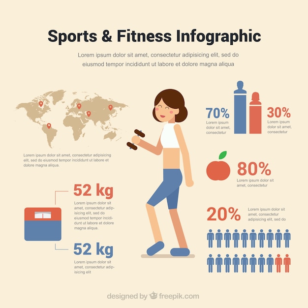 Vector elementos deportivos infográficos