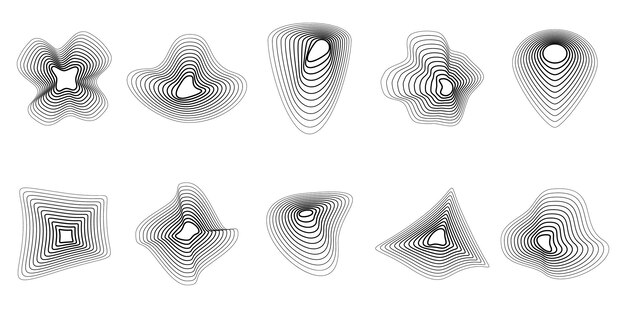 Elementos de diseño abstracto Conjunto de elementos lineales para su diseño