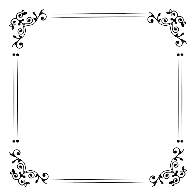Elementos de diseño de borde ornamental Marco intrincado